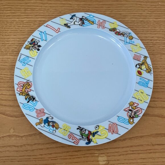 Vtg Betras Kids Mickey Mouse and Friends 3-Piece Dinnerware Set Sports 1993 New - Picture 5 of 11